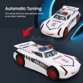 Hellokimi Electric Toy Car 360°Rotation P o lic e Car Vehicle with LED Light Music Dancing Deformation Rotating Car Light Music Dancing Deformation Rotating Car Automatic Lifting Door Universal P o li ce Cars Educational Toy Gifts For Kids.