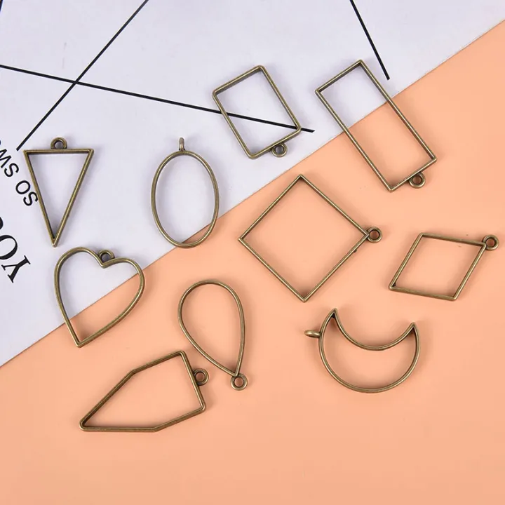 10pcs/lot%20Alloy%20Charm%20Pendants%20Hollow%20Mold%20Frame%20DIY%20Crafts%20Handmade%20Bezel%20Mold%20-%20Image%204