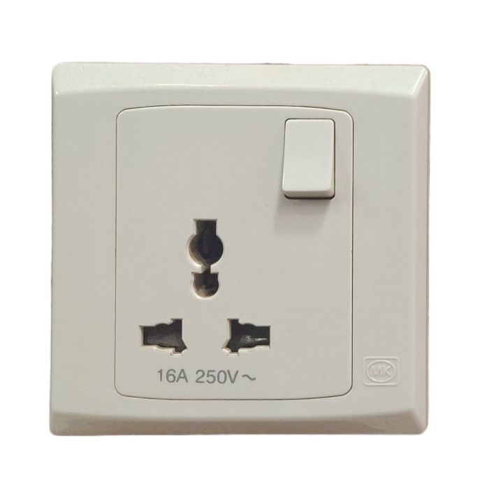 Plus Pin Socket MK Made in Singapore SLIMLINE PLUS 16A 3 Pin Multy Socket with Switch ...