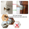4Pack Cabinet Hinge Repair Plate with 2Pack Full Overlay Soft Closing Cabinet Hinges-Hinge Repair Kit Plate for Cabinet Durable Easy to Use.