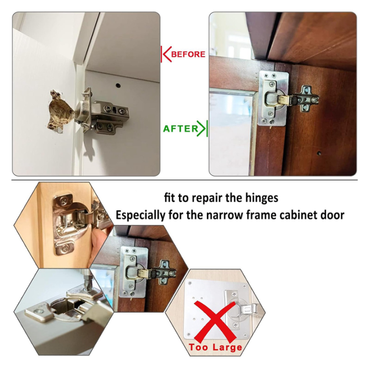 4Pack%20Cabinet%20Hinge%20Repair%20Plate%20with%202Pack%20Full%20Overlay%20Soft%20Closing%20Cabinet%20Hinges-Hinge%20Repair%20Kit%20Plate%20for%20Cabinet%20Durable%20Easy%20to%20Use%20-%20Image%205