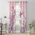Cherry Tree Moon Japanese Style Window Curtains for Living Room Bedroom Kitchen Window Treatments Valance Home Decor Drapes. 