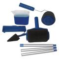 Migeet 8pcs Wall Painting Tools Set Paint Roller Runner Brush Handle Flocked Edger.