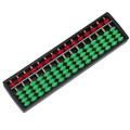 Portable Plastic Abacus Arithmetic Soroban Calculating Tool, 13 Rods with Colorful Beads, Great Educational Tool for Kids, Green. 
