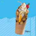 100Pcs Fry Holder Kraft Paper Cups Holder Thickened for Wedding. 