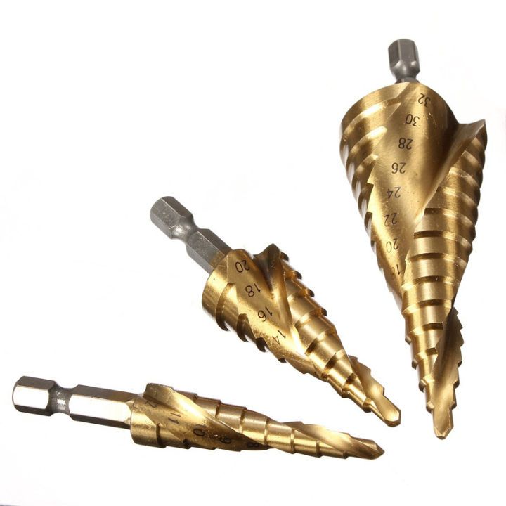 3%20tlg%20HSS%20Step%20Drill%20Bit%20Drill%20Set%204-12mm/%204-20mm/%204-32mm%20-%20%20as%20shown%20-%20Image%202