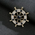 Circle/Rudder Wheel Brooch pin For Men Suit Accessories.