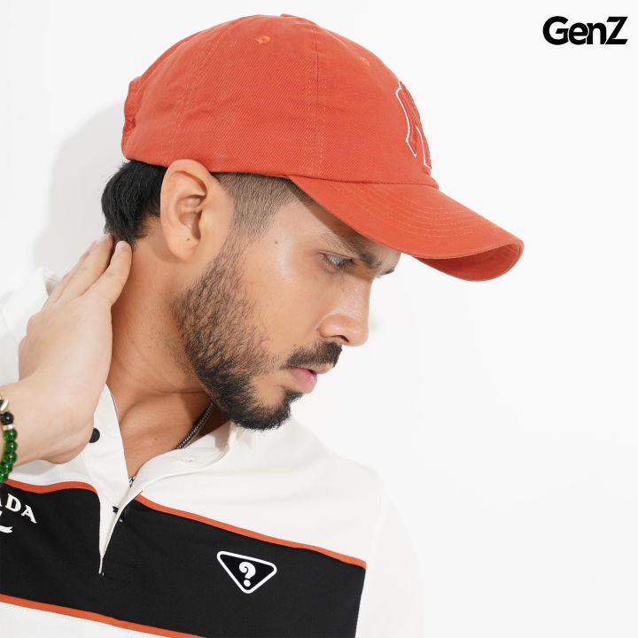 GenZ%20Premium%20Twill%20Cap%20for%20men%20-%20Front%20Embroidery%20NY%20-%20Back%20Embroidery%20Brand%20Logo%20-%20Adjustable%20Size%20with%20Metal%20Free%20D%20Ring%20-%20Brick%20Red%20Color%20-%20Image%205