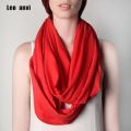 Leo anvi new men and women winter infinity scarf Fluorescent color cotton knitted fabric lady hijab shawls and wraps.