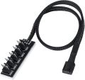 PWM Fan Hub Distributor 4-Pin 1 to 5 PC CPU Heatsink Box Fan Distributor Hub Adapter Cable for Computer Cooler. 
