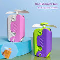 Radish Knife Small Fan Mini Portable Handheld Fan.