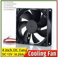 DC 12V Cooling Fan Ventilator Fan Low Noise Axial Fans 4 inch Use For CPU Casing Exhaust Fan Circulation Fan of W1209 XH-M452 Egg Incubator Systems etc. 