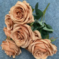 9 Heads Rose Bouquet Artificial Flower Wedding Rose Decor Scene Display Floral Gift Pink White Camellia. 