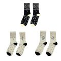 3 Pairs Men's Sports Style Street Skateboards tTravis cott Crew Cactus Jack Hip Hop Harajuku Basketball Socks Women.