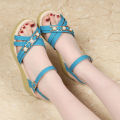 Sandals Women's2023New Shoes Women's Flat Platform All-Match Wedge Student High Heels Women's Summer Dress42. 