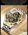 Olevs 9947 luxury fashion stainless steel imported waterproof chronograph active wrist-watch for men.