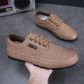 Thickened Liberation Shoes Men's Labor Protection Shoes Building Construction Site Shoes 2022 New Rubber Shoes Wear-Resistant Non-Slip Breathable Canvas Shoes. 