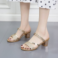 2022 New Women's Sandals Summer Style Wedges Pumps High Heels Slip on Bling Fashion Gladiator Heels Shoes Ladies Open Toe Slides.