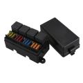 12 Way Blade Fuse Holder Box with Spade Terminals and Fuse 4PCS 4Pin 12V 80A Relays for Car Truck Trailer and Boat. 