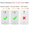 【3C VictoryEagle】Tab E Lite 7.0 T110 Case For Galaxy Tab 3 7" Lite SM-T113 T111 T116 Tablet Cover 360 Rotation Flip Holder. 