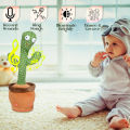 Dancing Cactus Talking Cactus Stuffed Plush Toy Electronic Toy with Song Plush Cactus Potted Toy Early Education Toy for Kids. 