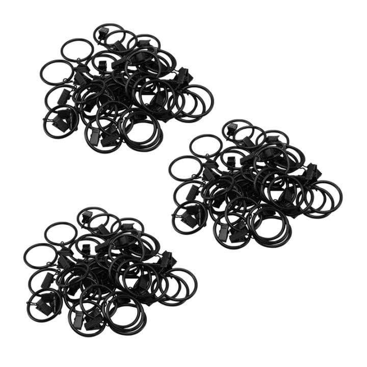 108%20Pack%20Rings%20Curtain%20Clips%20Strong%20Metal%20Decorative%20Drapery%20Window%20Curtain%20Ring%20with%20Clip%20Black%20-%20Image%203