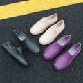 Spring and autumn fashion shallow rain boots women's anti-slip low-top flat rain boots plus fleece water boots kitchen work rubber shoes waterproof shoes. 