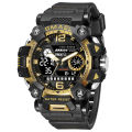 SMAEL SMAEL Men's Tactical Watch Functional Large Dial Calendar Waterproof Luminous Stopwatch Dual Display Quartz Watch.