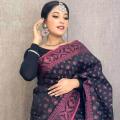 Half silk tangail jamdani saree for woman. 