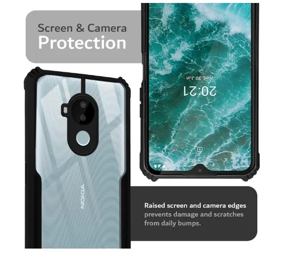 Spazy%20Case%C2%AE%20Nokia%20C30%20Back%20Cover%20%7C%20Transparent%20Crystal%20Clear%20Hard%20PC%20Back%20Case%20with%20TPU%20Bumper,%20Drop%20Protection%20Case%20Cover%20for%20Nokia%20C30%20-%20Image%204