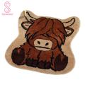 Front Door Mat Adorable Animal Shaped Funny Cow Door Mat Non-slip Welcome Rug for Homes Stylish Front Door Mat. 