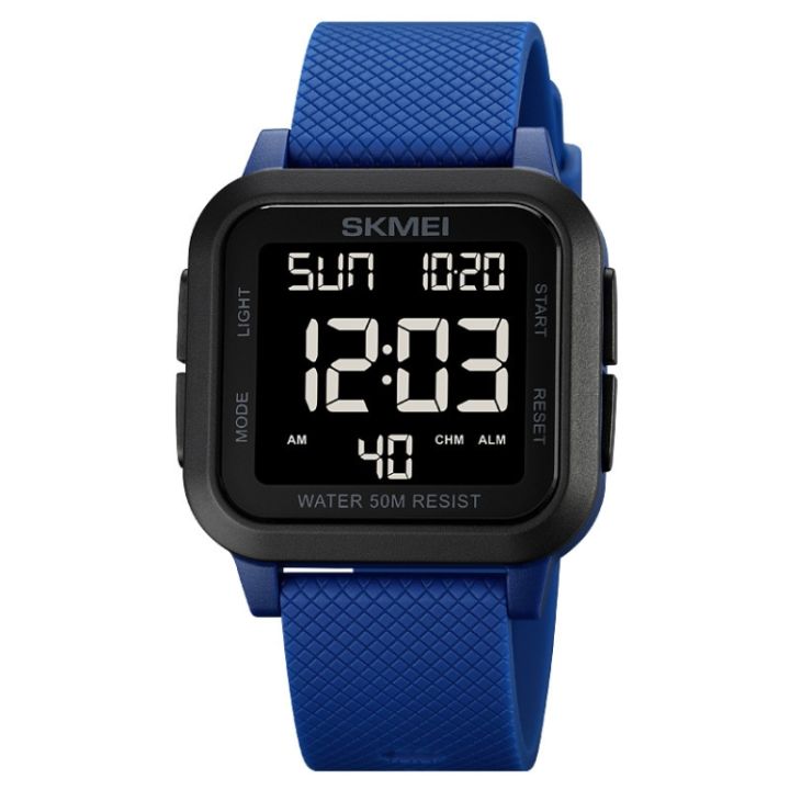 SKMEI 1894 Square Sports Waterproof Multifunctional Luminous Watch