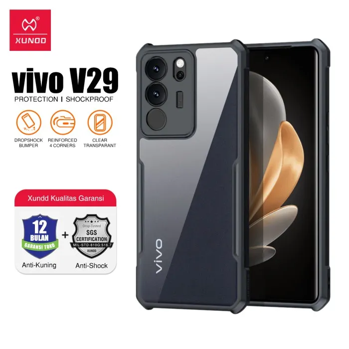 XUNDD%20CASE%20For%20Vivo%20V29%205G%20/%20S17%20Pro%20Phone%20Cover%20Military%20Grade%20Black%20Bumper%20Case%20Airbags%20Shockproof%20Protective%20Transparent%20Back%20Cover%20-%20Image%203