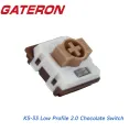 GATERON KS-33 Low Profile 2.0 Chocolate Keyboard Switch 3 Pin RGB Customized DIY Hot Swap Mechanical Keyboard Gaming Office. 