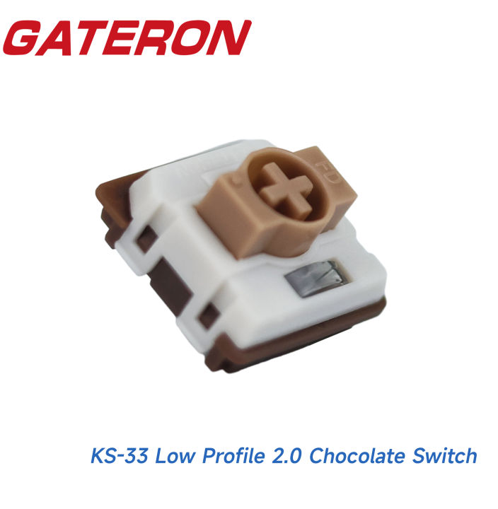 GATERON KS-33 Low Profile 2.0 Chocolate Keyboard Switch 3 Pin RGB Customized DIY Hot Swap Mechanical Keyboard Gaming Office