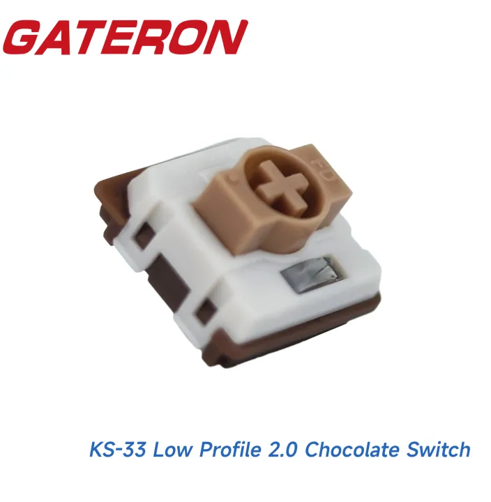 GATERON KS-33 Low Profile 2.0 Chocolate Keyboard Switch 3 Pin RGB Customized DIY Hot Swap Mechanical Keyboard Gaming Office