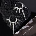 Unisex Personalized Punk Style Thorns Stud Earrings Hip Hop Metal Geometric Spikes Rivets Earrings Jewelry Accessories. 