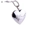 Photo Necklace Smooth Romantic Love Memorial Locket Necklace for Anniversary. 