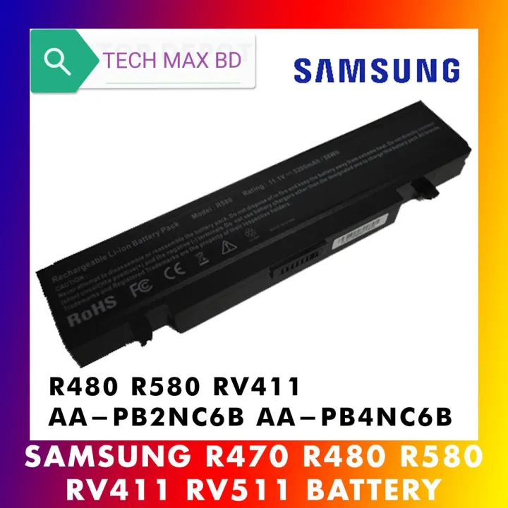 Samsung Laptop Battery For Model- R428 R480 R580 RV411 NP300E4E AA-PB2NC6B AA-PB4NC6B Laptop Battery