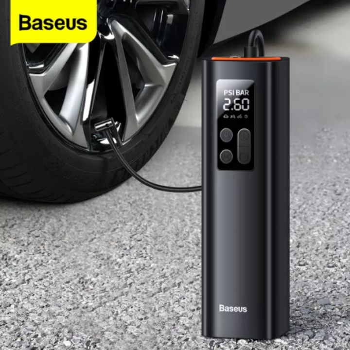 Baseus Super Mini Inflator Pump Car Air Compressor 12V 150PSI Portable Car Tire Inflator Smart Digital Inflatable Pump For Car Bicycle Boat Air Pump