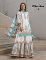 Sharara Three Piece Set Women's Traditional Indian Cotton Salwar Kameez with Embroidered Top And Palazzo Pants. 