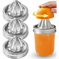 3Pcs Stainless Steel Juicer Lid for Jars Metal Citrus Lemon Juice Squeezer Manual Juicer Jar Juicer Cover. 