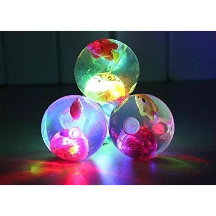 Led Light Flashing Luminous Ball water Rubber Bouncing Ball for kids Daraz .bd