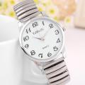Elastic Band Watch Quartz Watch Expandable Stretch Gents Watches Wrist Band Unisex Strap Ladies P0v7.