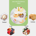33x24.5cm(13x9``) Three-layer Cake Dessert Cookies Tray Wedding Birthday Party Decoration. 