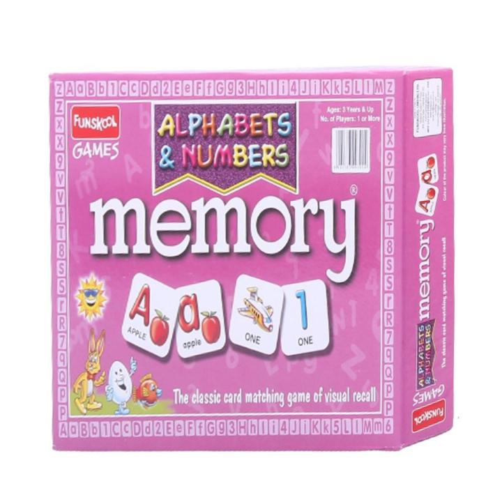 Funskool Games - Memory Alphabets And Nos Educational matching picture game for kids & family