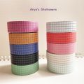 10M Grid Washi Tape Checkered Simple Masking Tape Sticker DIY Adhesive Tape Scrapbook Decorative Label Sticker.