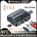 NFC Bluetooth 5.3 Audio Receiver 3.5mm AUX RCA USB U-Disk/TF HIFI Stereo Music Wireless Adapter With Mic For Car Kit Speaker Amp. 