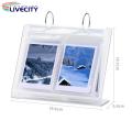 Double-sided Photo Display Stand Compact Acrylic Flip-up Mini Photo Album Showcase Memories with 34/68 Pockets Perfect Tabletop Picture Display Stand Photo Display Stand.