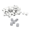 200Pcs Steel Wire Rope Aluminum Ferrules Sleeves Silver - 100Pcs 1Mm Diameter & 100Pcs 3Mm Diameter - Silver.